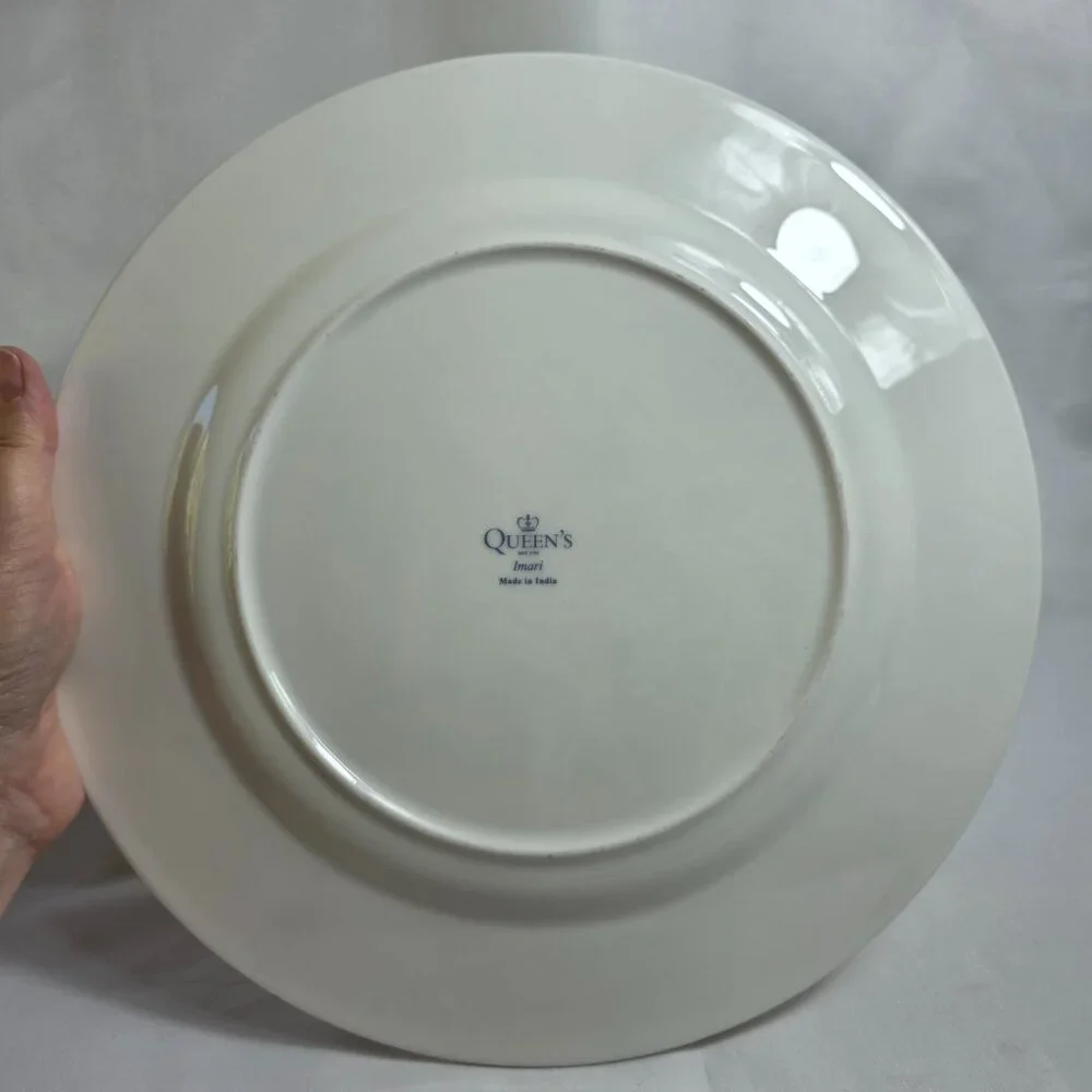 ONE Queens Imari 12 Inch Chop Plate Diamond Border with Floral Arches